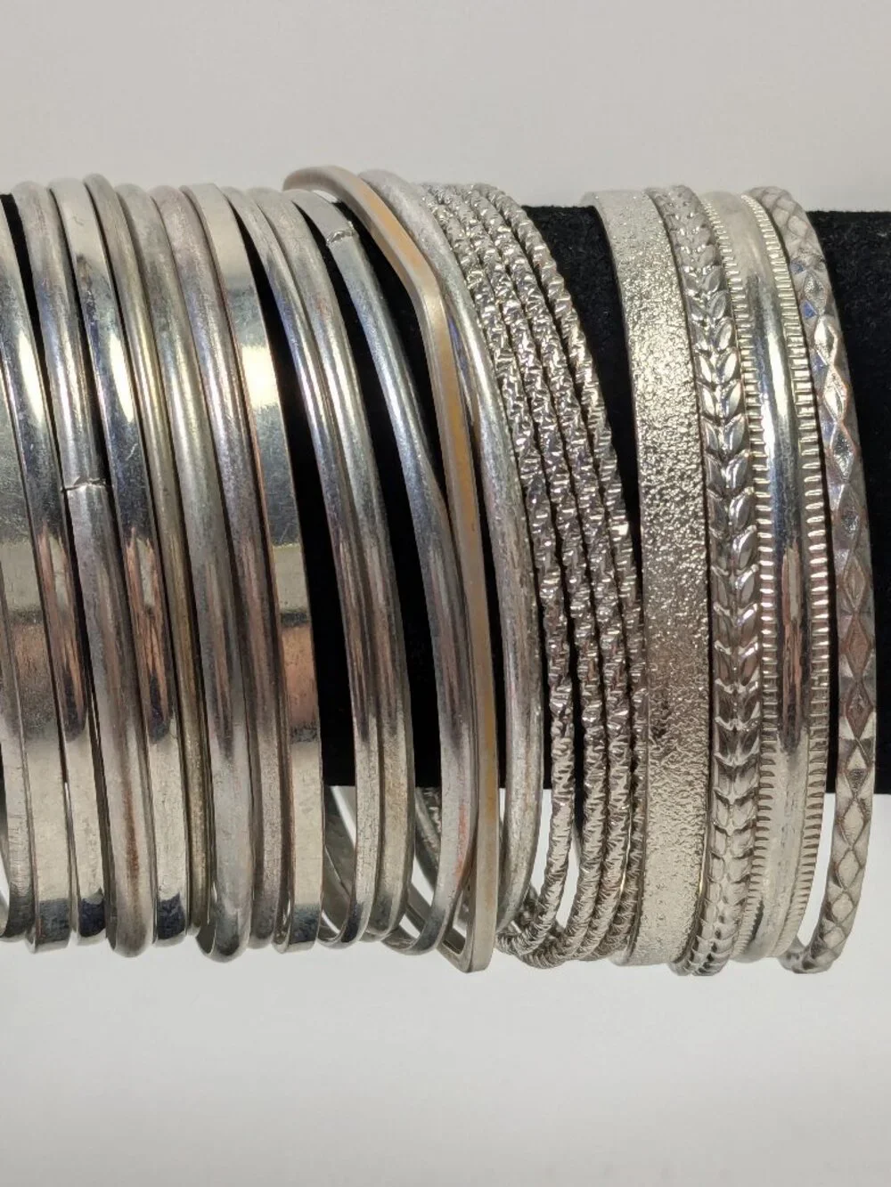 Thin Bangle Bracelet Lot 36 Fashion Jewelry Ready to Wear Variety Colors Texture